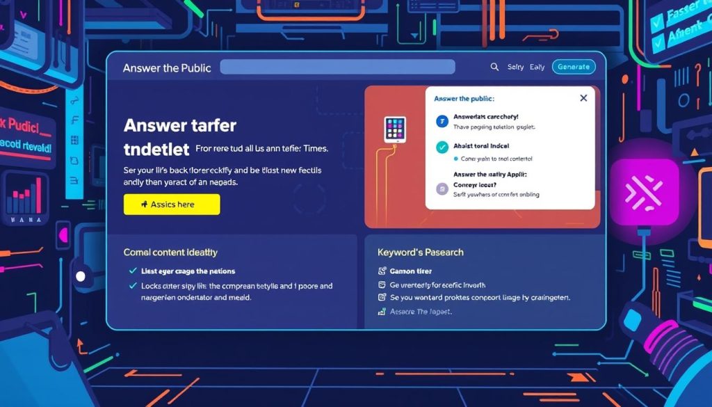Generate an image of the Answer The Public interface, showcasing its content ideation capabilities.