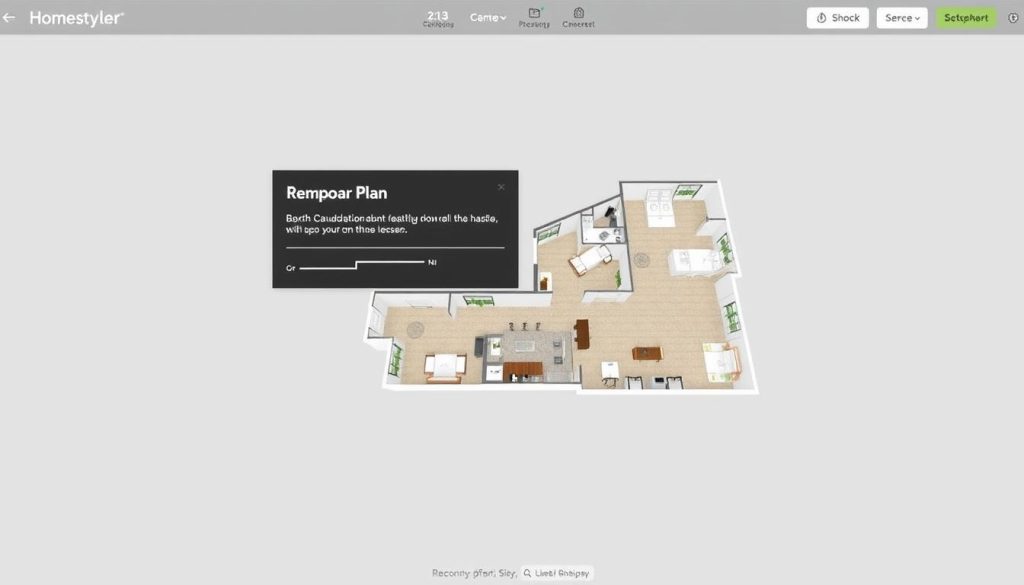 Homestyler 3D floor plan creator interface