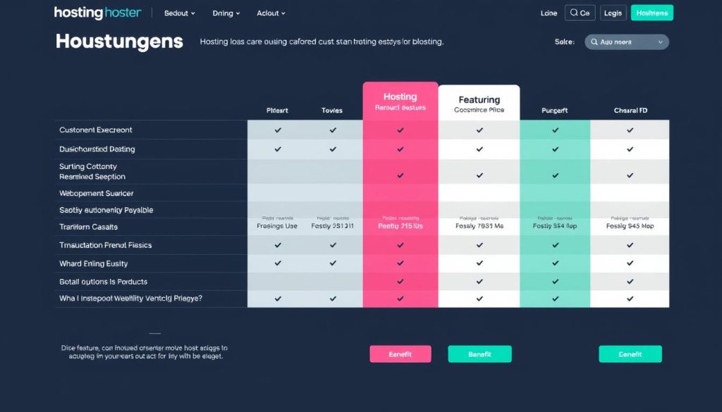 Image of Hostinger's hosting plans comparison chart