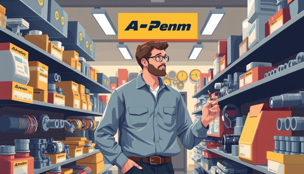 Image of a person choosing A-Premium auto parts for their vehicle